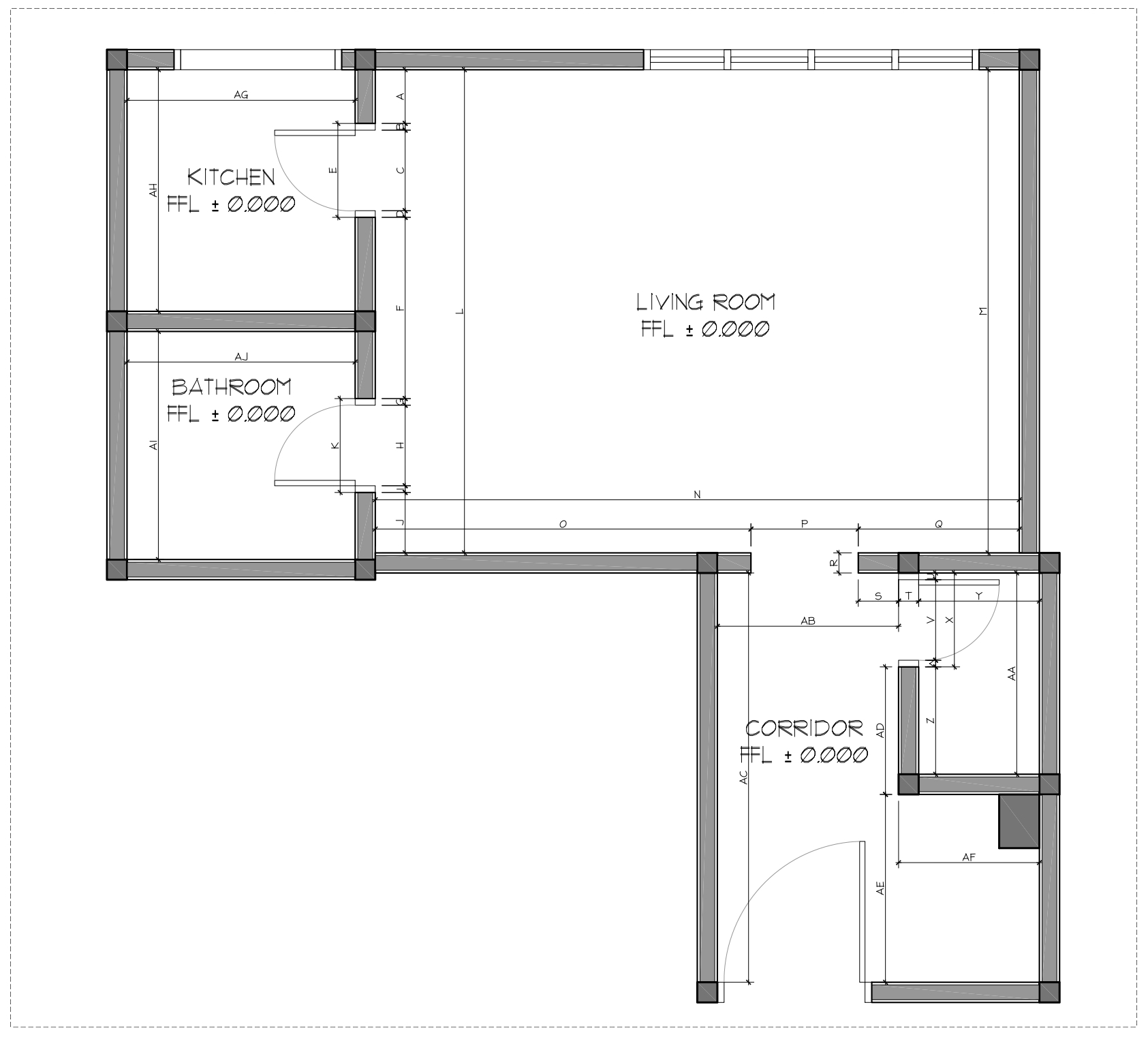 F1 Flat Layout Plan