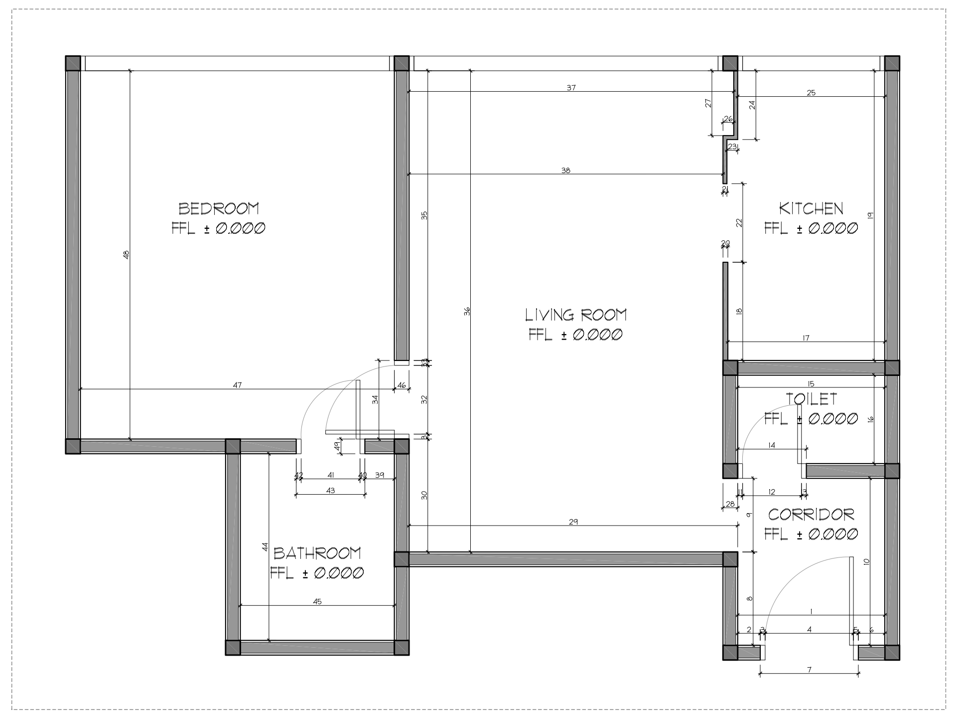 F2 Flat Layout Plan